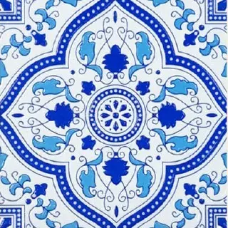 Riad Medallion Moroccan-inspired glazed ceramic tile pattern