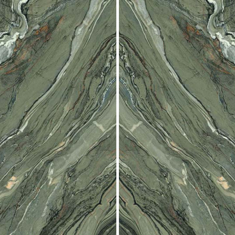 Green Majestic Porcelain Slab Italy | 6mm Glossy | 1600x3200mm