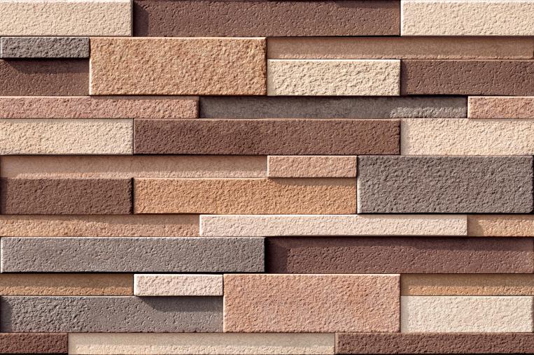 Earthtone Stack 3D Outdoor Wall Tile