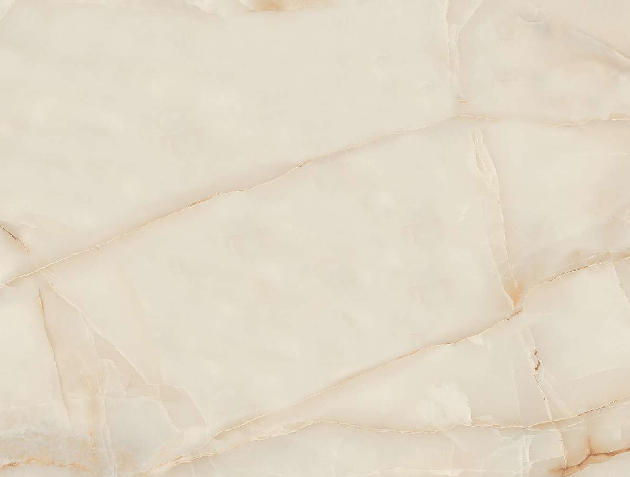 Onyx Spain porcelain slab face in 15mm with warm cream veining on a pale ground