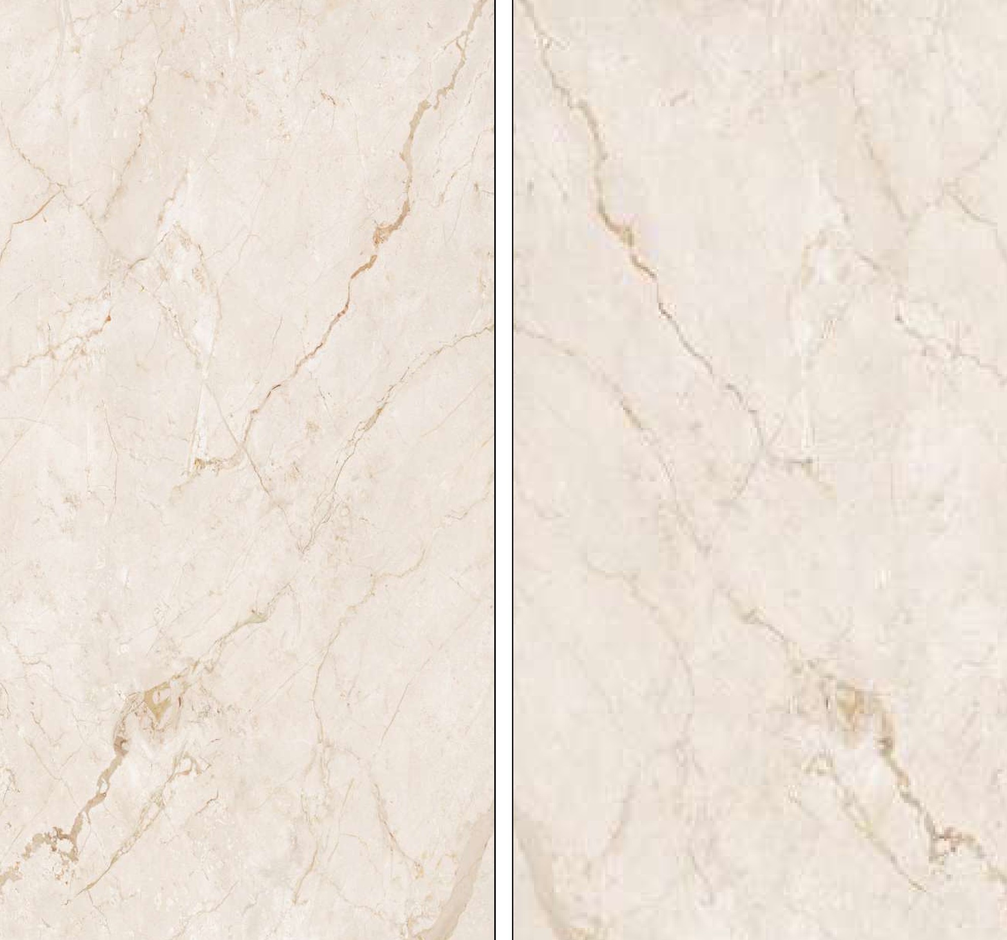 Breccia Perla porcelain slab shown as a book-match pair, 120x240cm