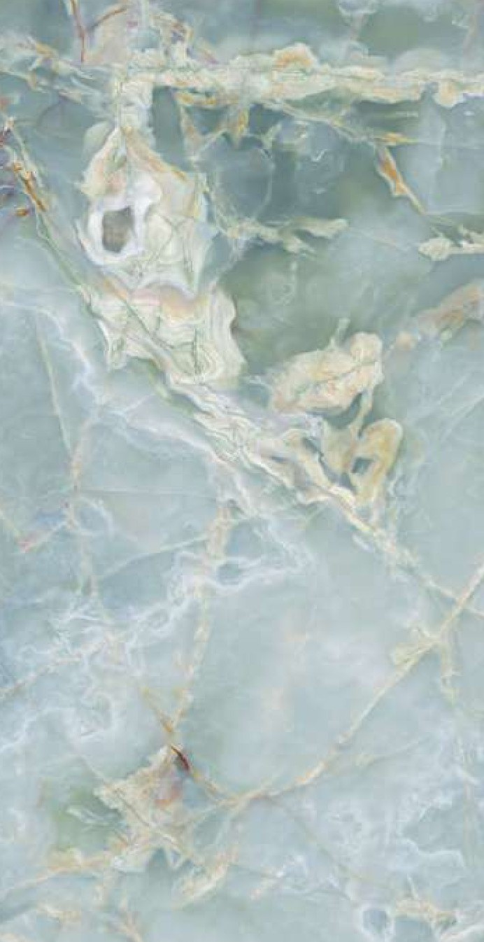 Onyx Acqua porcelain slab, 120x240cm 9mm