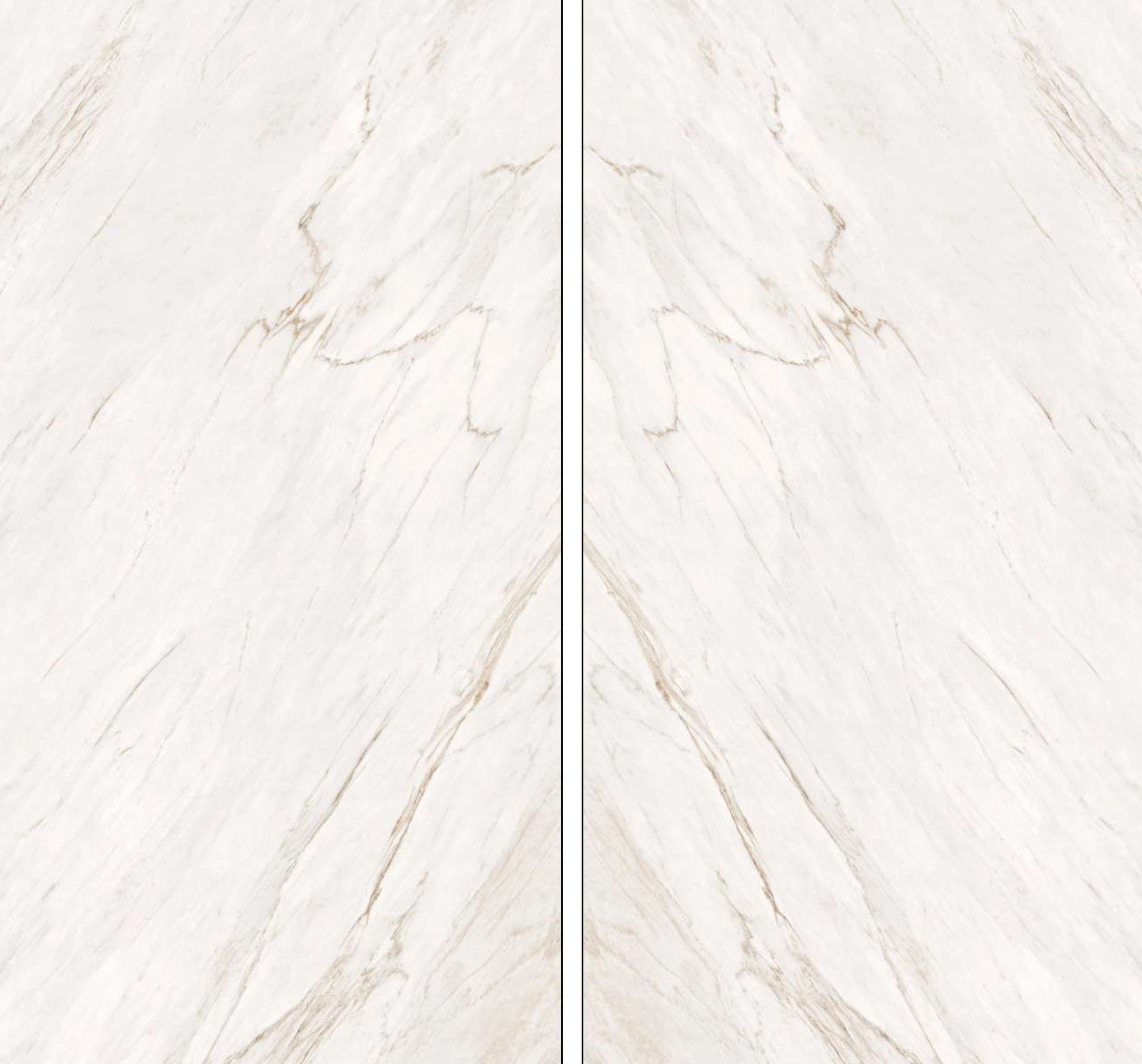 Siberia Ice porcelain slab shown as a book-match pair, 120x240cm
