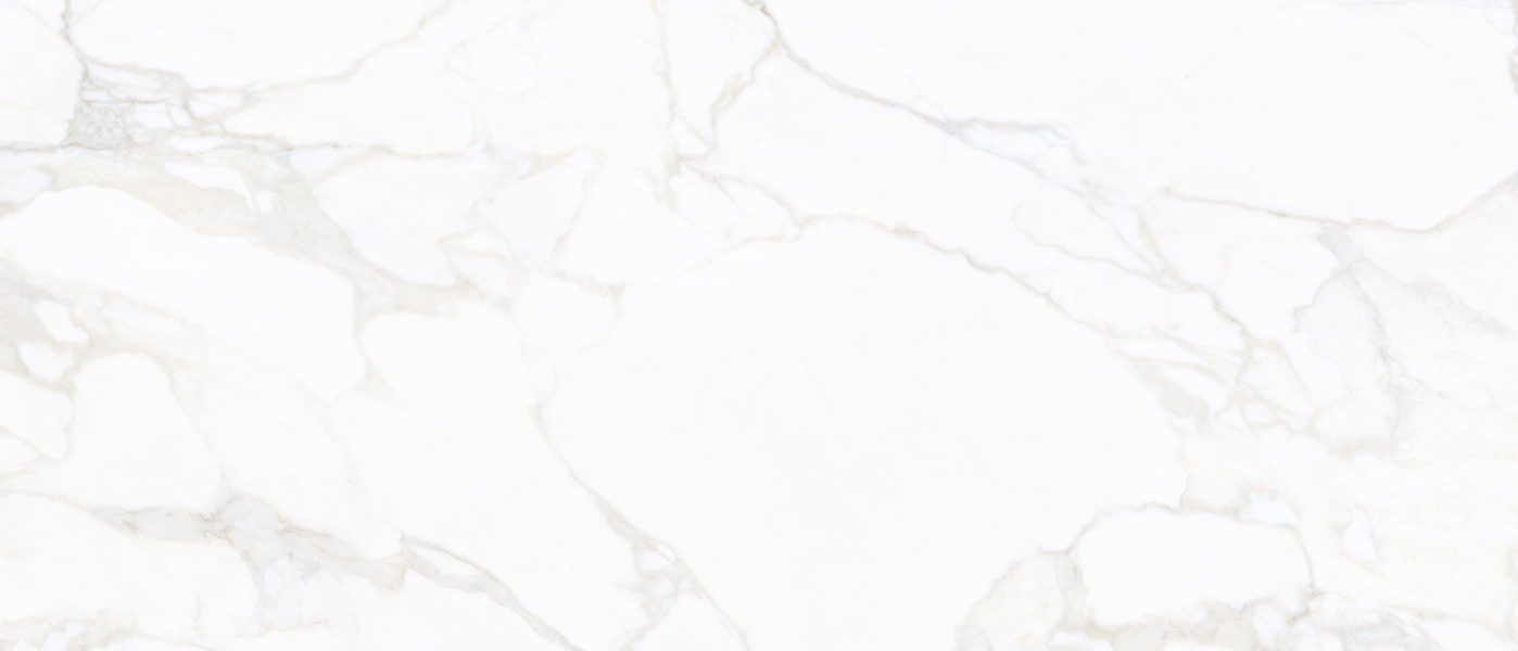Calcutta Lux porcelain slab surface, a soft white ground with delicate grey veining