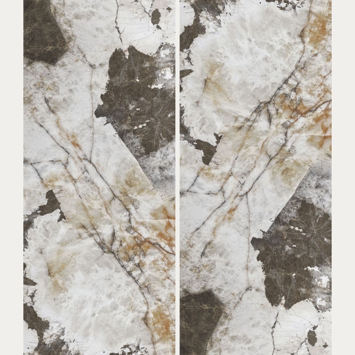 Patagonia Terra Bookmatch porcelain slab, book-matched pair