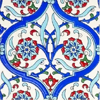 Cobalt Weave — Moroccan-Inspired Ceramic Decor Tile