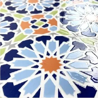 Marine Bloom — Moroccan-Inspired Ceramic Decor Tile