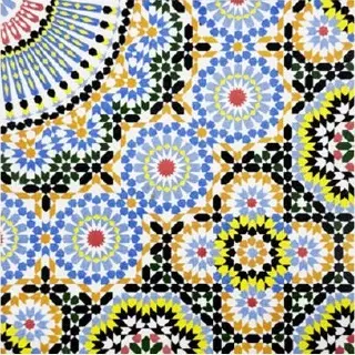 Ochre Bloom — Moroccan-Inspired Ceramic Decor Tile – image 1