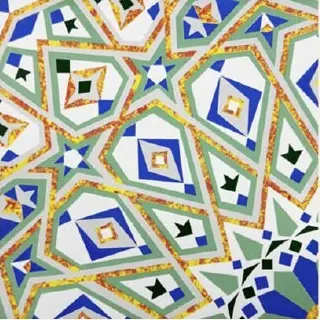 Saffron Lattice — Moroccan-Inspired Ceramic Decor Tile