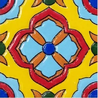 Brass Medallion — Moroccan-Inspired Ceramic Decor Tile – image 1